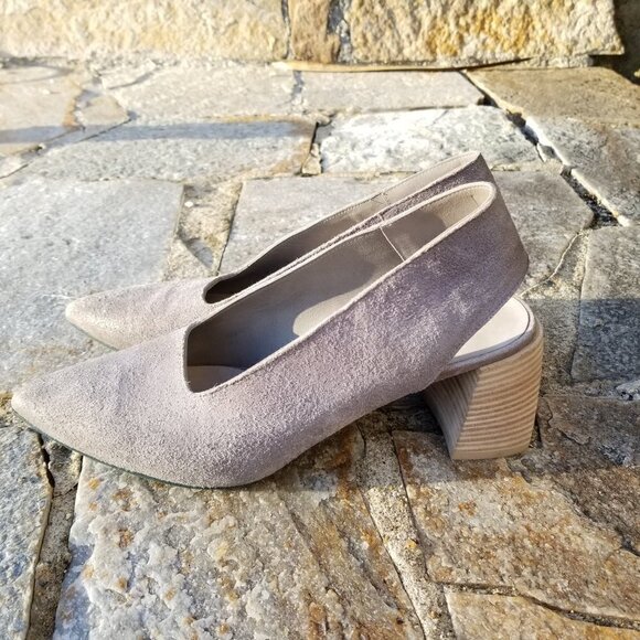 Marsell Block Heel Pumps Sling Back Stacked Heel 8 - Picture 8 of 16